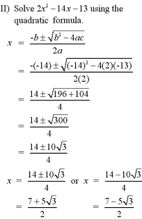 How to write a quadratic equation
