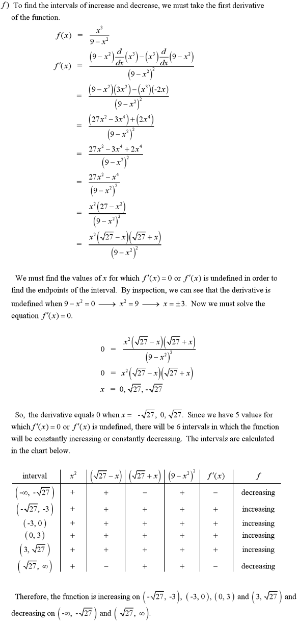 Curve Sketching Problem #1f Solution